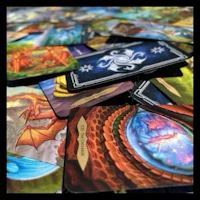 a pile of cards laying on a table