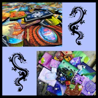 a set of cards with dragons on them