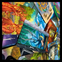 a group of cards with dragons on them