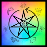 an image of a rainbow pentagram